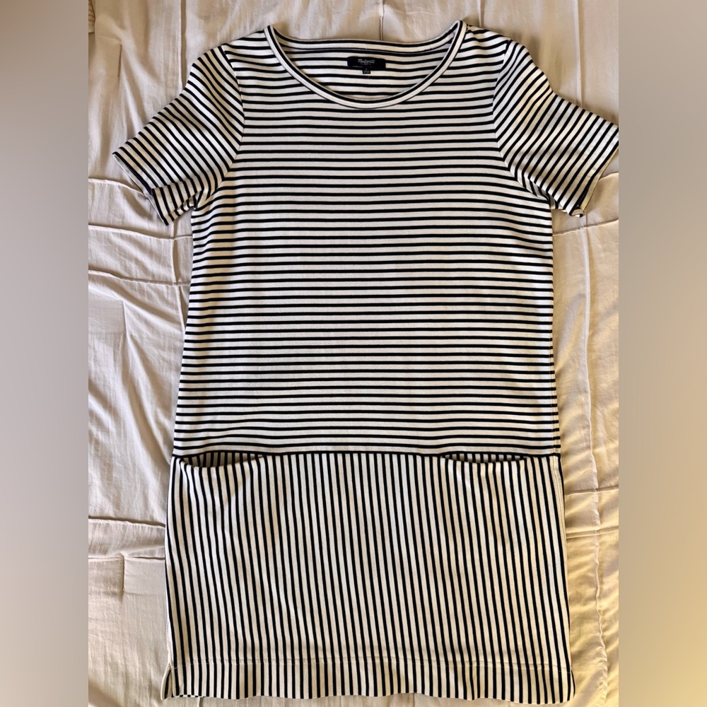 Madewell Striped Dockside Shift T Shirt Dress